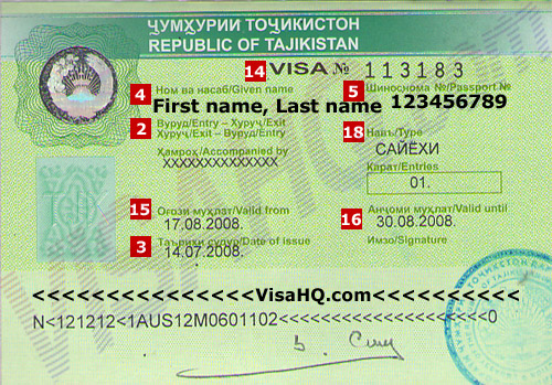 Tajikistani Visa issue date
